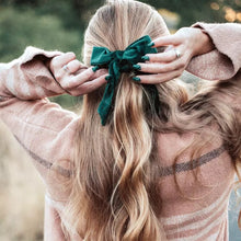 Load image into Gallery viewer, Women’s Velvet Ribbon Bow Scrunchies
